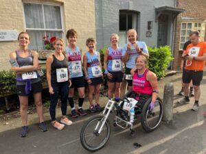 Farnham Runners group before the 2023 Elstead marathon