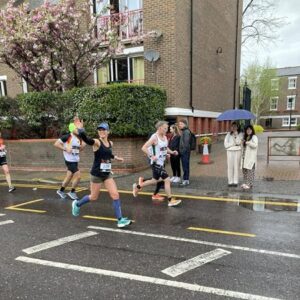 Emma Pearson racing in the 2023 London Marathon
