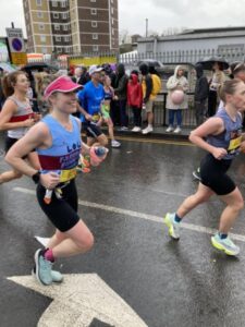 Louise Granell running in the 2023 London Marathon