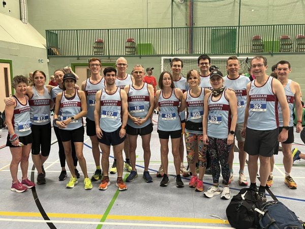 Farnham Runners team before the 2024 Salisbury 10