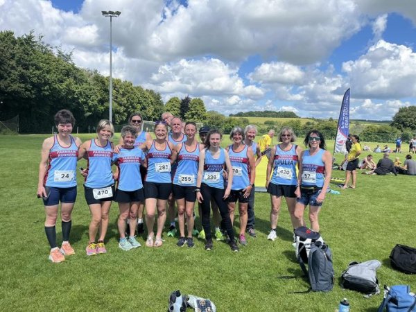 Farnham Runners group before the start of the 2024 Alresford 10k