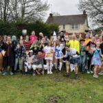 Farnham Runners group assembled in fancy dress before the start of the 2024-25 Club Handicap race