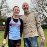 Anna Buckmaster (left) and Stephen Buckmaster (right) after the 2024-25 Club Handicap race