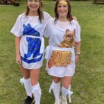 Kate Townsend (left) and Colette Grist (right) in fancy dress at the 2024-25 Club Handicap race