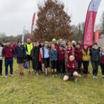 Farnham Runners group assembled before the 2025 SXCL race at Chawton House