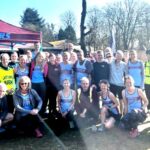 Farnham Runners group before the start of the 2024-25 SXCL Bourne Green cross-country