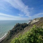 Scenery of coastal footpaths and cliffs during the 2025 Grizzly race in Devon