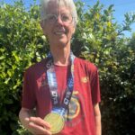Shirley Perrett with her 2025 London Marathon medal