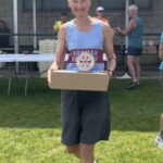 Jane Georghiou with her 1st F70 prize at the 2025 HRRL Alresford 10