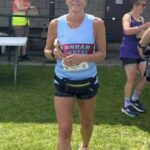 Kay Copeland with her 2nd F65 prize at the 2025 HRRL Alresford 10k