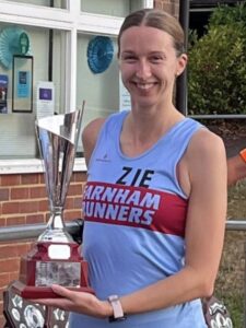 Lizzie May with the overall ladies trophy at the 2025 Club Championship