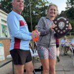 Justin Clarke presenting Billy McCulloch with the first F55 shield at the 2025 Club Championship