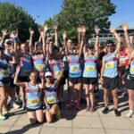 Farnham Runners teams group before the 2025 HRRL Alton 10k race