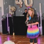 Organiser Debbie Moorcroft introducing the evening at our 40th Anniversary Dinner/Dance