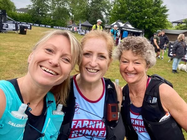 Kate Townsend, Colette Grist and Linda Tyler at the Fox Ultra 62k (40 miler)