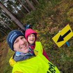 Selfie by marshals Steve and Clair Bailey at the 2026 SXCL race in the Bourne Woods in Farnham