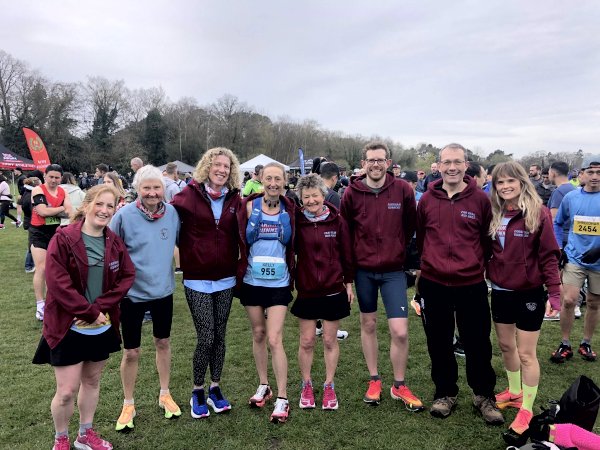 Farnham Runners team group before the 2026 Fleet Half Marathon