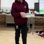 Linda Tyler with her prize after finishing the 2026 Stubbington Green 10km