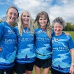 Some of the Farnham Runners ladies sporting their new Salisbury 10 T-shirts, left to right Kelly Lincoln, Georgie Abrook, Gemma Whitehouse and Linda Tyler